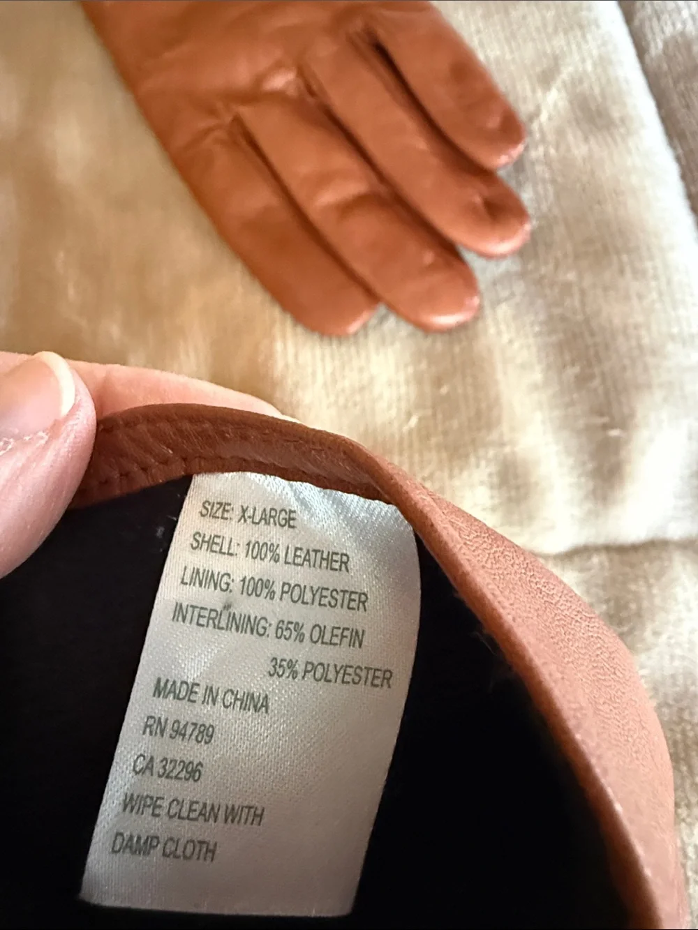 3M Thinsulate Brown Leather Gloves
